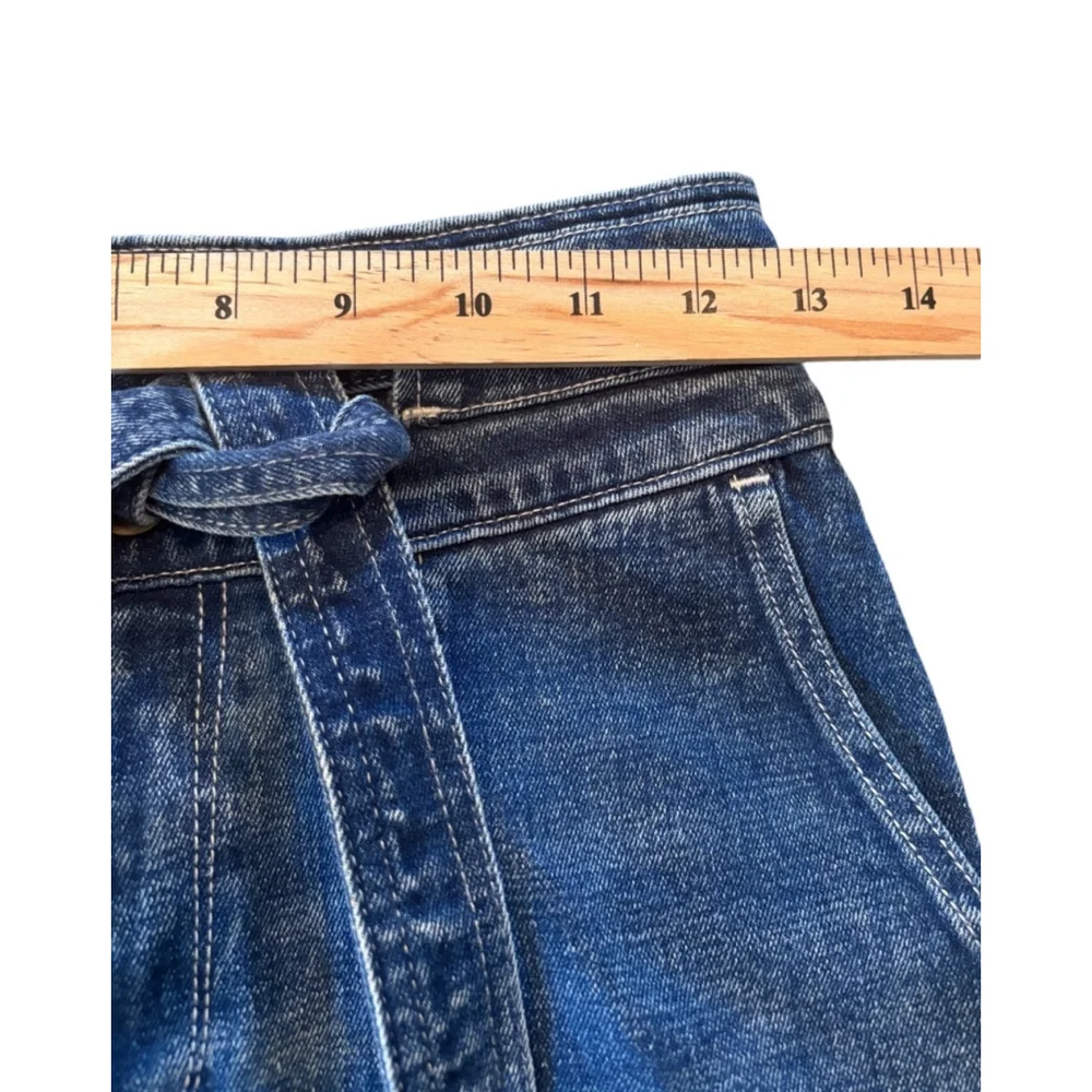Abercrombie and Fitch Ulta High Rise Belted Denim Jeans Women’s Size 26 - Picture 7 of 10